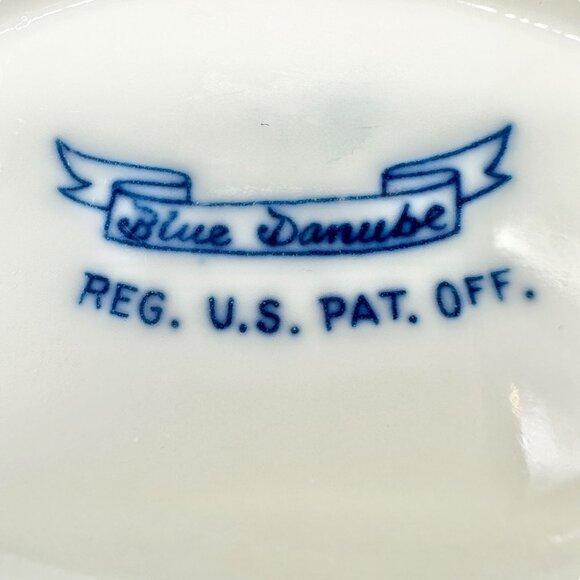 Blue Danube Oval Serving Platter 14x10 White Blue Floral Pattern Porcelain Dish - Picture 4 of 6